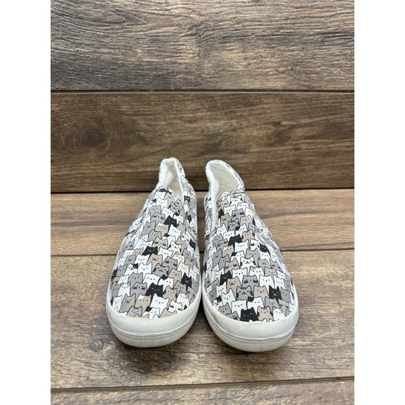 Cynthia Rowley Women's Shoes Slip On Canvas Cat Print Shoes Size 10M - Picture 1 of 7